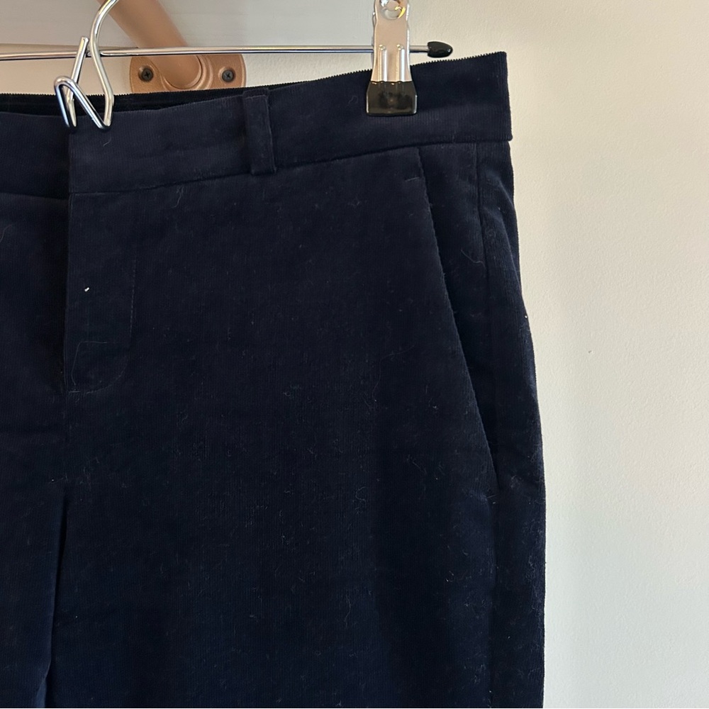 NWT Banana Republic Women’s Logan Corduroy Pants Trouser Fit Stretch Navy Sz 2 - Picture 2 of 7